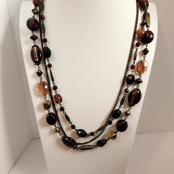 Vintage Premier Design Retired Facated Purple Amethyst Bead multistrand Necklace - Picture 12 of 12